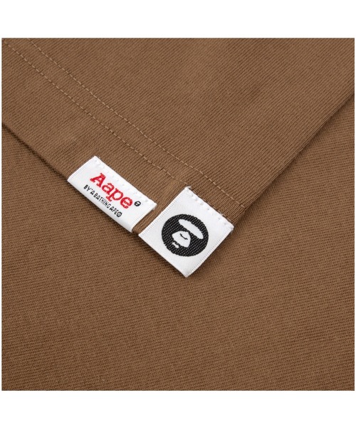 AAPE BY A BATHING APE(エーエイプバイアベイシングエイプ)の「AAPE BASIC TEE(Tシャツ/カットソー・メンズ・ライトブラウン/ブラック/アイボリー・X-LARGE/XX-LARGE/LARGE/MEDIUM/SMALL)」の9枚目の写真