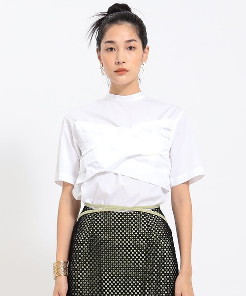 Ray BEAMS（レイビームス）の「Ray BEAMS / ビスチェ レイヤード プルオーバー（シャツ/ブラウス・レディース・ブラック/ホワイト・1/0）」の12枚目の写真