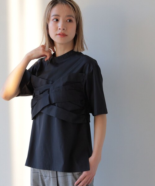 Ray BEAMS（レイビームス）の「Ray BEAMS / ビスチェ レイヤード プルオーバー（シャツ/ブラウス・レディース・ブラック/ホワイト・1/0）」の7枚目の写真