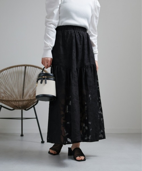 セール】フラワージャガードスカート（スカート）｜sakishimatokyo