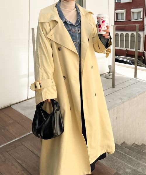 Lamoa(ラモア)の「Lamoa/オーバーサイズ トレンチコート(トレンチコート・レディース・クリーム/ベージュ系その他/ベージュ・MEDIUM)」の6枚目の写真