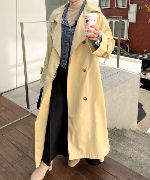 Lamoa(ラモア)の「Lamoa/オーバーサイズ トレンチコート(トレンチコート・レディース・クリーム/ベージュ系その他/ベージュ・MEDIUM)」の7枚目の写真