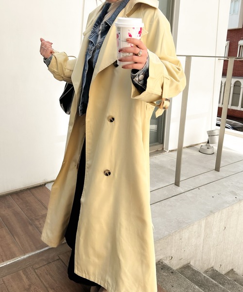 Lamoa(ラモア)の「Lamoa/オーバーサイズ トレンチコート(トレンチコート・レディース・クリーム/ベージュ系その他/ベージュ・MEDIUM)」の10枚目の写真
