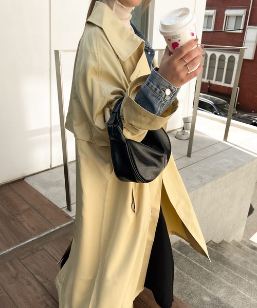 Lamoa(ラモア)の「Lamoa/オーバーサイズ トレンチコート(トレンチコート・レディース・クリーム/ベージュ系その他/ベージュ・MEDIUM)」の11枚目の写真