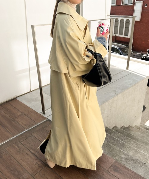 Lamoa(ラモア)の「Lamoa/オーバーサイズ トレンチコート(トレンチコート・レディース・クリーム/ベージュ系その他/ベージュ・MEDIUM)」の12枚目の写真