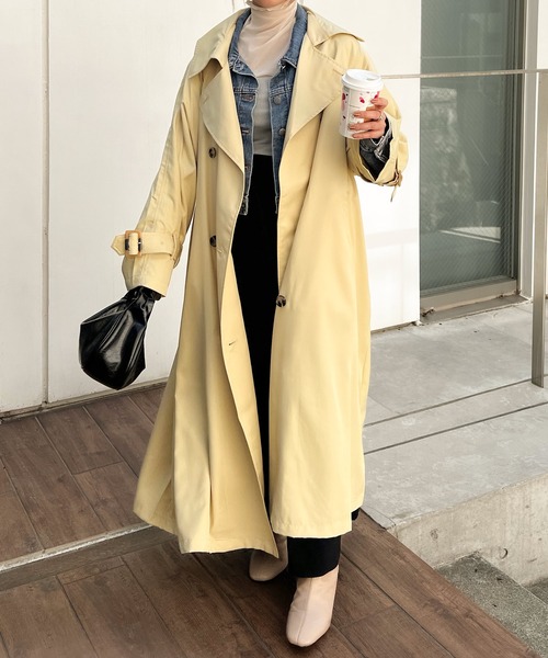 Lamoa(ラモア)の「Lamoa/オーバーサイズ トレンチコート(トレンチコート・レディース・クリーム/ベージュ系その他/ベージュ・MEDIUM)」の14枚目の写真