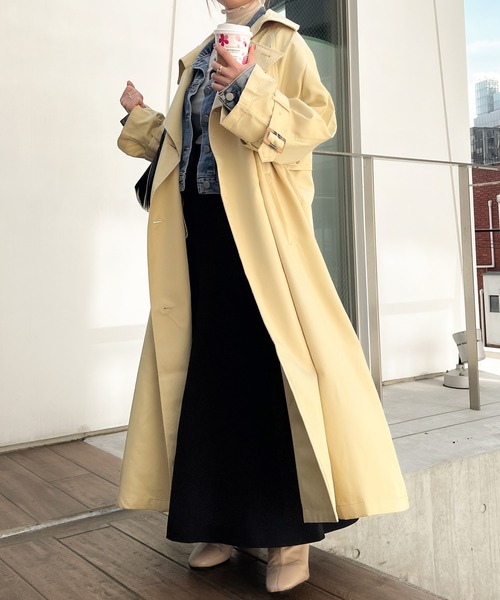 Lamoa(ラモア)の「Lamoa/オーバーサイズ トレンチコート(トレンチコート・レディース・クリーム/ベージュ系その他/ベージュ・MEDIUM)」の15枚目の写真