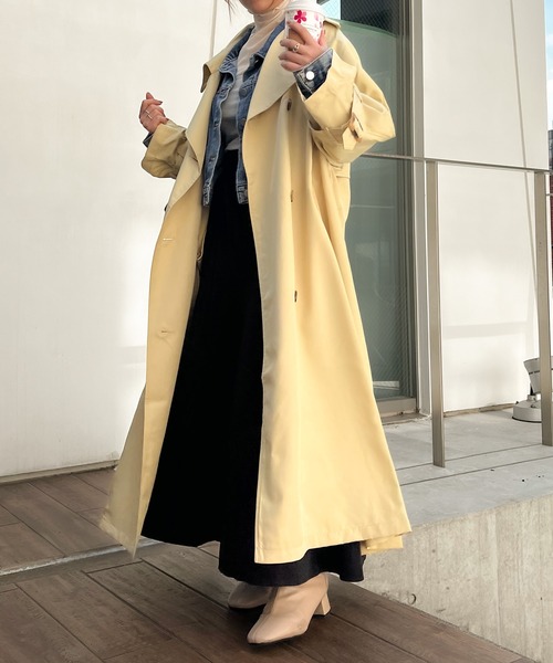 Lamoa(ラモア)の「Lamoa/オーバーサイズ トレンチコート(トレンチコート・レディース・クリーム/ベージュ系その他/ベージュ・MEDIUM)」の17枚目の写真