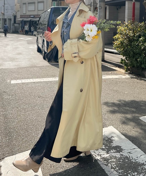 Lamoa(ラモア)の「Lamoa/オーバーサイズ トレンチコート(トレンチコート・レディース・クリーム/ベージュ系その他/ベージュ・MEDIUM)」の22枚目の写真