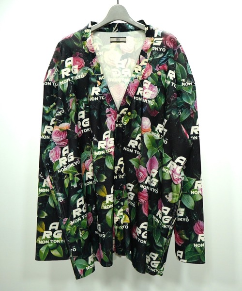 NON TOKYO/ノントーキョー/プリントリブカーディガン