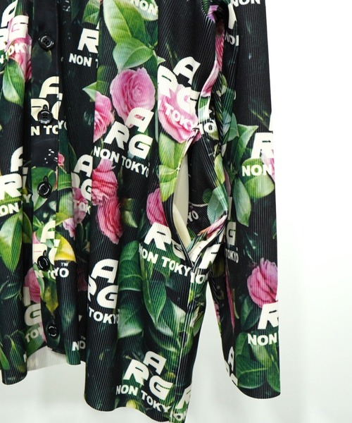 【美品】ノントーキョー　NON TOKYO プリントリブカーディガン　サイズ2 NON TOKYO/ノントーキョー/プリントリブカーディガン