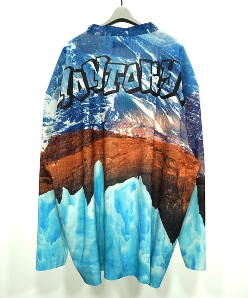 【美品】ノントーキョー　NON TOKYO プリントリブカーディガン　サイズ2 NON TOKYO/ノントーキョー/プリントリブカーディガン