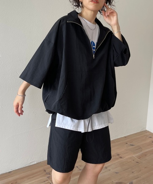 wee9s（ウィークス）の「【2点SET】half zip nylon set up