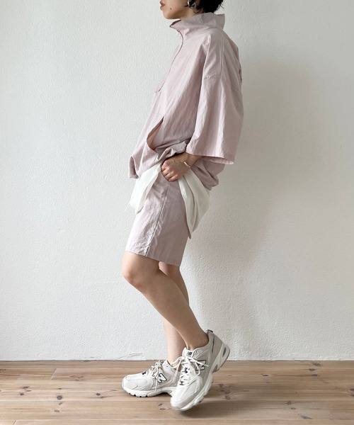 wee9s(ウィークス)の「【2点SET】half zip nylon set up / ハーフジップナイロンセットアップ(セットアップ・レディース・ピンク/ブラック・FREE)」の17枚目の写真