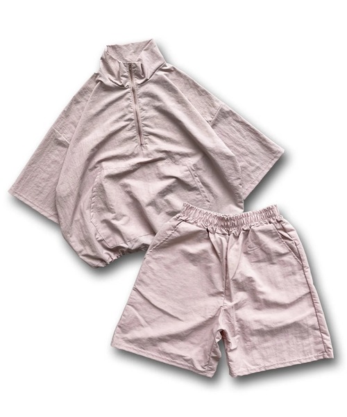 wee9s(ウィークス)の「【2点SET】half zip nylon set up / ハーフジップナイロンセットアップ(セットアップ・レディース・ピンク/ブラック/ネイビー/ライトイエロー・FREE)」の9枚目の写真