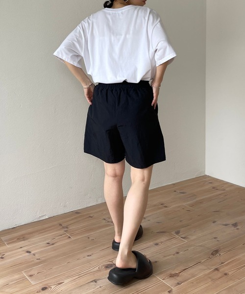 wee9s(ウィークス)の「【2点SET】half zip nylon set up / ハーフジップナイロンセットアップ(セットアップ・レディース・ピンク/ブラック・FREE)」の5枚目の写真