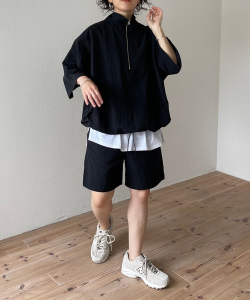 2点SET】half zip nylon set up / ハーフジップナイロン