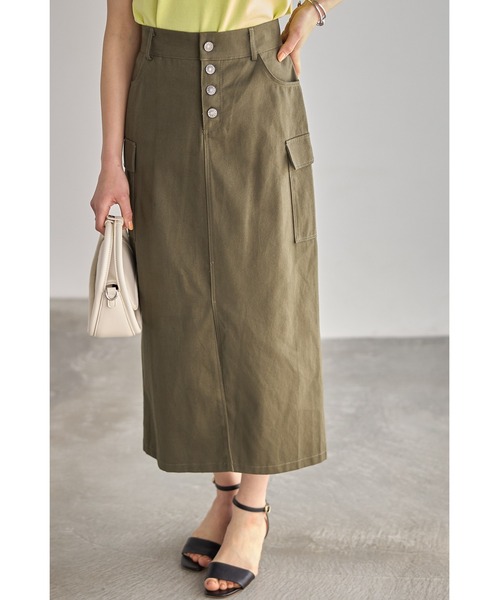 &. NOSTALGIA（アンドドットノスタルジア）の「ツイルサイドポケットスカート（スカート・レディース・カーキ/ベージュ・FREE）」の2枚目の写真