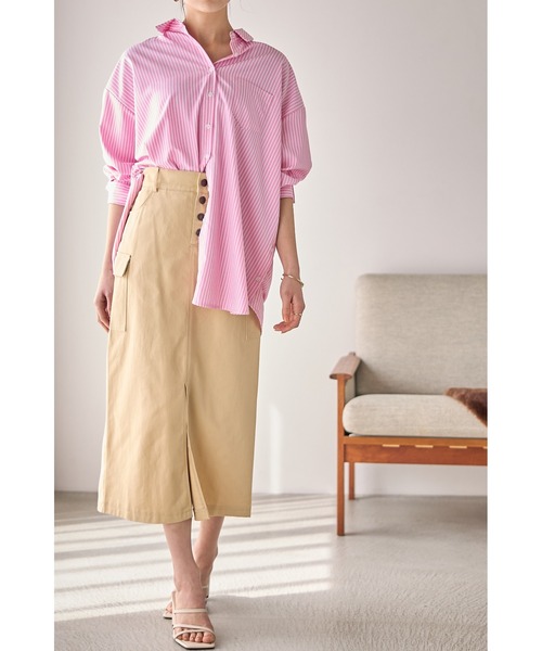 &. NOSTALGIA（アンドドットノスタルジア）の「ツイルサイドポケットスカート（スカート・レディース・カーキ/ベージュ・FREE）」の8枚目の写真