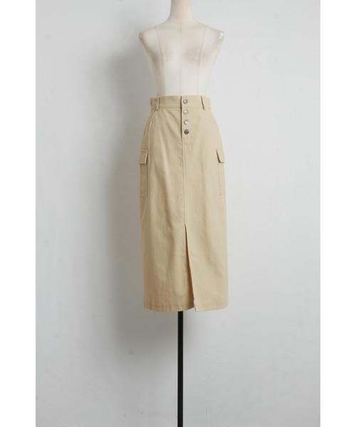 &. NOSTALGIA（アンドドットノスタルジア）の「ツイルサイドポケットスカート（スカート・レディース・カーキ/ベージュ・FREE）」の3枚目の写真