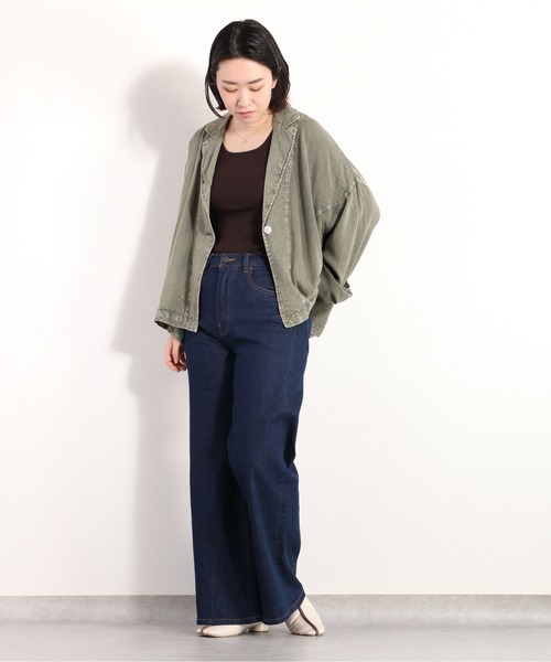 cepo（セポ）の「パウダー加工サマージャケット（その他アウター・レディース・カーキ/ブラック・M）」の8枚目の写真