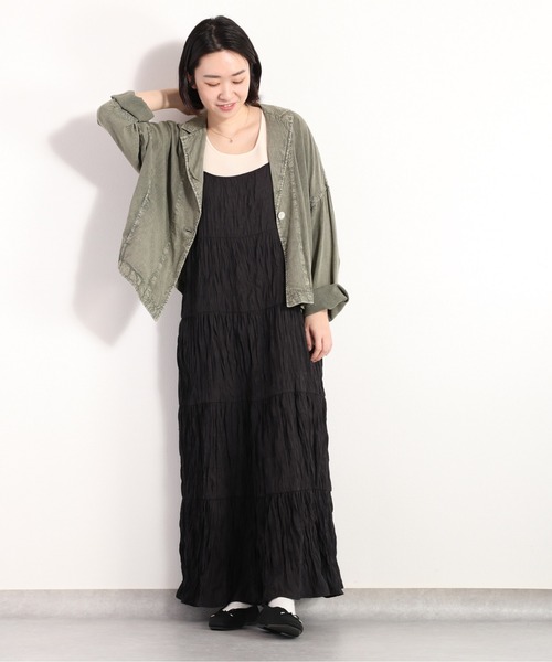 cepo（セポ）の「パウダー加工サマージャケット（その他アウター・レディース・カーキ/ブラック・M）」の11枚目の写真