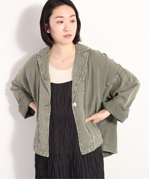 cepo（セポ）の「パウダー加工サマージャケット（その他アウター・レディース・カーキ/ブラック・M）」の22枚目の写真