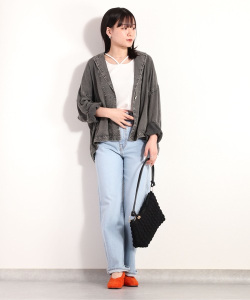 cepo（セポ）の「パウダー加工サマージャケット（その他アウター・レディース・カーキ/ブラック・M）」の5枚目の写真