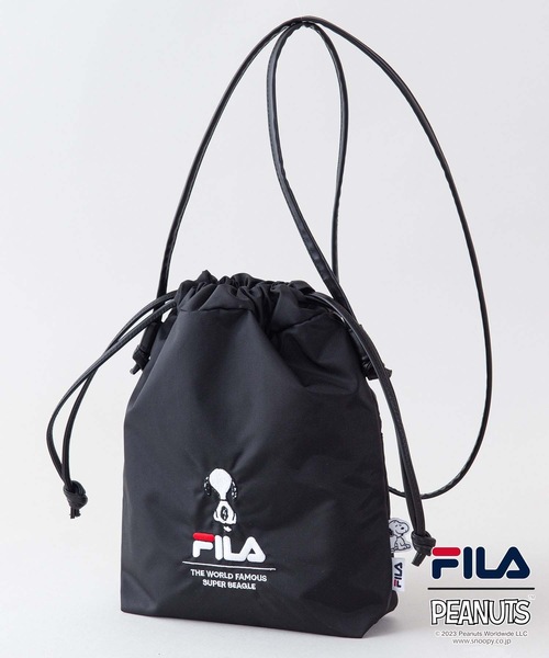 PEANUTS(ピーナッツ)の「【FILA/フィラ】【PEANUTS/ピーナッツ】スヌーピー キンチャクミニバッグ(ショルダーバッグ・レディース・ベージュ/グリーン/ブラック・FREE)」の7枚目の写真