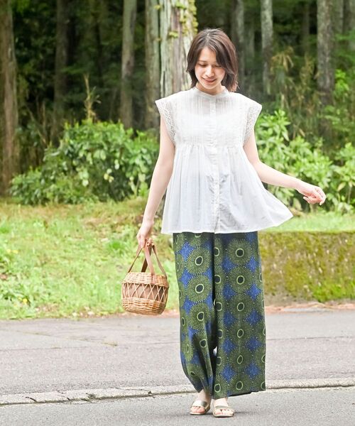 rps（アールピーエス）の「レースピンタックフレンチスリーブブラウス（シャツ/ブラウス・レディース・ブラック/オフホワイト/マスタード/ピンク・フリー）」の20枚目の写真