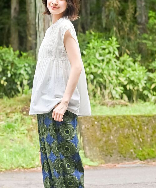 rps（アールピーエス）の「レースピンタックフレンチスリーブブラウス（シャツ/ブラウス・レディース・ブラック/オフホワイト/マスタード/ピンク・フリー）」の10枚目の写真