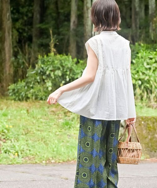 rps（アールピーエス）の「レースピンタックフレンチスリーブブラウス（シャツ/ブラウス・レディース・ブラック/オフホワイト/マスタード/ピンク・フリー）」の12枚目の写真