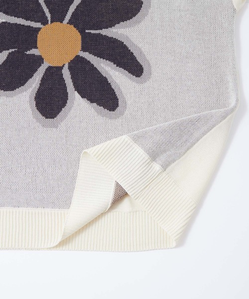 MONO-MART LADY'S（モノマートレディース）の「フラワージャガード半袖ニットプルオーバー（ニット/セーター・レディース・アイボリー/グリーン/オレンジ/ネイビー・FREE）」の19枚目の写真