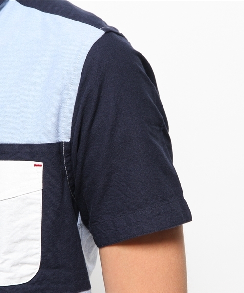 WEGO（ウィゴー）の「WEGO/クレイジーパターンシャツ（シャツ/ブラウス・メンズ・ホワイト/ネイビー・MEDIUM/LARGE）」の9枚目の写真