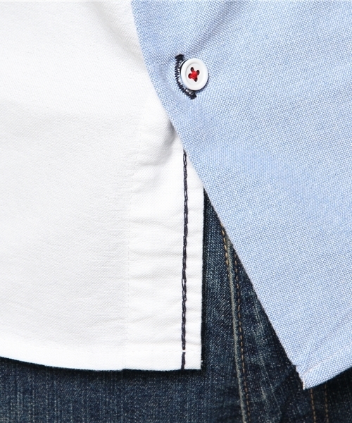 WEGO（ウィゴー）の「WEGO/クレイジーパターンシャツ（シャツ/ブラウス・メンズ・ホワイト/ネイビー・MEDIUM/LARGE）」の12枚目の写真