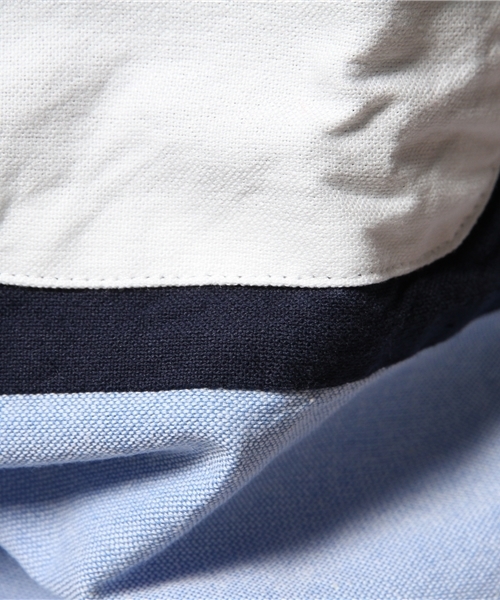 WEGO（ウィゴー）の「WEGO/クレイジーパターンシャツ（シャツ/ブラウス・メンズ・ホワイト/ネイビー・MEDIUM/LARGE）」の4枚目の写真