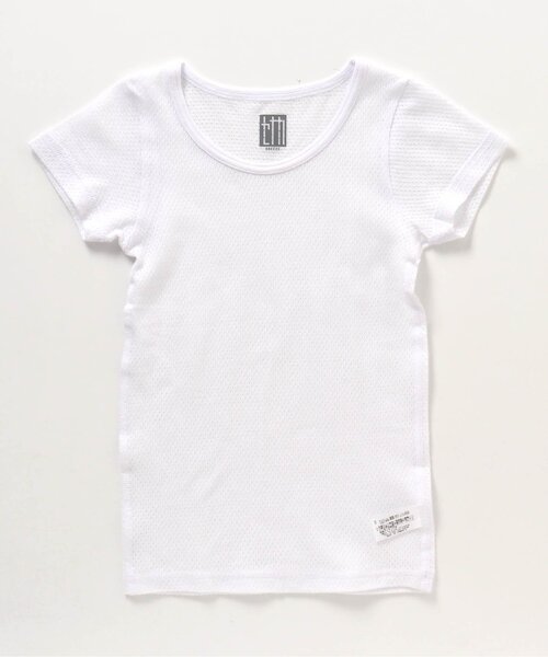 BREEZE（ブリーズ）の「半袖メッシュ肌着（インナーウェア/肌着・キッズ・ミント/オフホワイト/イエロー/サックスブルー/チャコール/グレー/ピンク・100/140/120）」の3枚目の写真