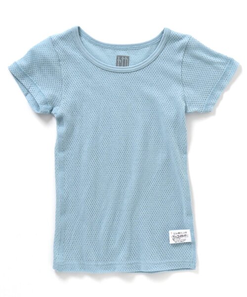 BREEZE（ブリーズ）の「半袖メッシュ肌着（インナーウェア/肌着・キッズ・ミント/オフホワイト/イエロー/サックスブルー/チャコール/グレー/ピンク・100/140/120）」の6枚目の写真