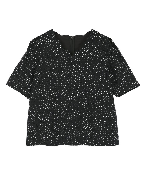 UR'S（ユアーズ）の「Vネックスカラップタックスリーブトップス（Tシャツ/カットソー・レディース・ホワイト/ブラック/ブラック系その他・S/M/L）」の19枚目の写真