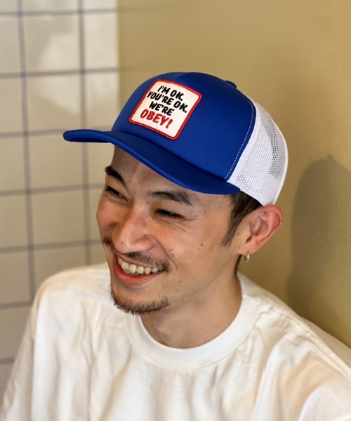OBEY（オベイ）の「【OBEY】OBEY OKAY FOAM TRUCKER（キャップ・メンズ・ブルー/ブラック・FREE）」の4枚目の写真