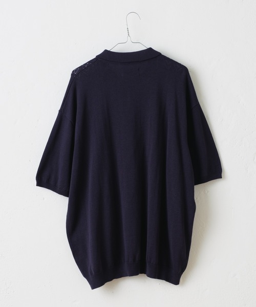 WHIMSIC(ウィムジック)の「【UNISEX】レトロパターンニットポロシャツ(ポロシャツ・メンズ・ブルー/ネイビー/オレンジ・FREE)」の15枚目の写真