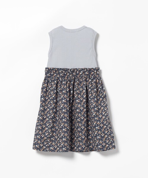 BEAMS mini（ビームスミニ）の「BEAMS mini / フラワー切替 ノースリーブ ワンピース (90～150cm)（ワンピース・キッズ・サックスブルー/オフホワイト/パープル系その他6・90/100/110/120/130/140/150）」の9枚目の写真