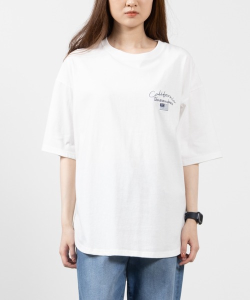 Mac-House(マックハウス)の「UNDERWRAPS アンダーラップス ラウンドヘムビッグシルエットTシャツ(Tシャツ/カットソー・レディース・ホワイト/グレイッシュベージュ/ブラック・フリー)」の7枚目の写真