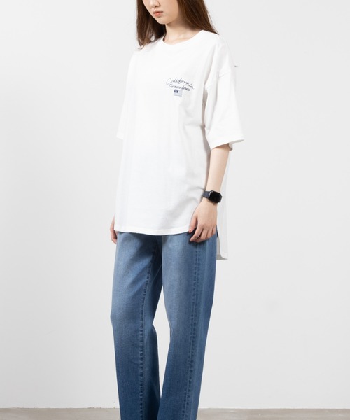 Mac-House(マックハウス)の「UNDERWRAPS アンダーラップス ラウンドヘムビッグシルエットTシャツ(Tシャツ/カットソー・レディース・ホワイト/グレイッシュベージュ/ブラック・フリー)」の10枚目の写真