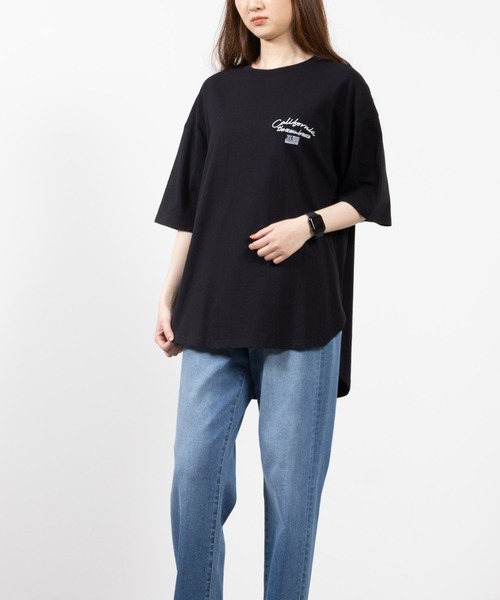 Mac-House(マックハウス)の「UNDERWRAPS アンダーラップス ラウンドヘムビッグシルエットTシャツ(Tシャツ/カットソー・レディース・ホワイト/グレイッシュベージュ/ブラック・フリー)」の12枚目の写真