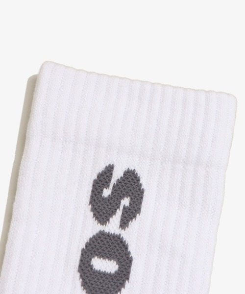atmos（アトモス）の「atmos JACQUARD LOGO SOCKS 2（ソックス/靴下・メンズ・グレー/ブラック/ホワイト×ブルー・26-28cm）」の11枚目の写真