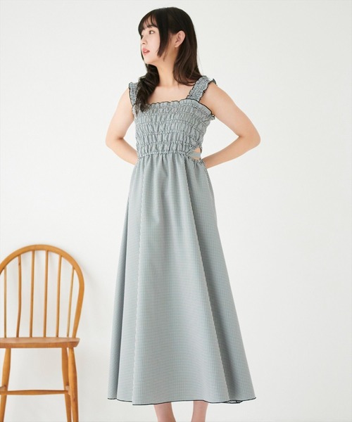 REDYAZEL（レディアゼル）の「サイドカットアウトサマーキャミドレス（ワンピース・レディース・ブラック/パープル/グリーン・SMALL/MEDIUM）」の2枚目の写真