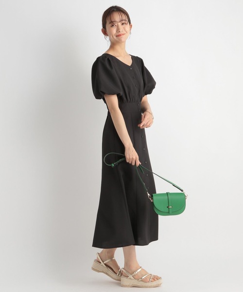 Andemiu(アンデミュウ)の「ウエストキリカエバルーンワンピース964350(ワンピース・レディース・ブラック/オレンジ/モカ/グレー・FREE)」の17枚目の写真