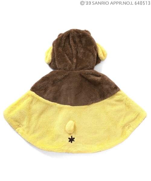 sanrio（サンリオ）の「ポムポムプリン/シナモロールコラボボアマント（おくるみ・キッズ・イエロー/オフホワイト・80/100）」の4枚目の写真