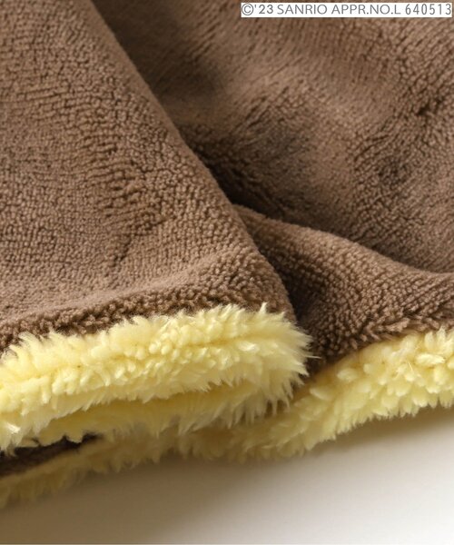 sanrio（サンリオ）の「ポムポムプリン/シナモロールコラボボアマント（おくるみ・キッズ・イエロー/オフホワイト・80/100）」の13枚目の写真